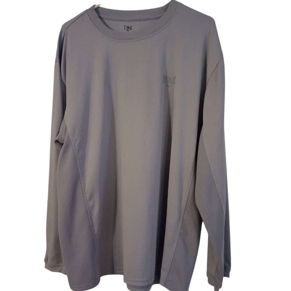 Everlast Performance Long Sleeved Shirt Gray Active Wear Layering Outdoors XXL